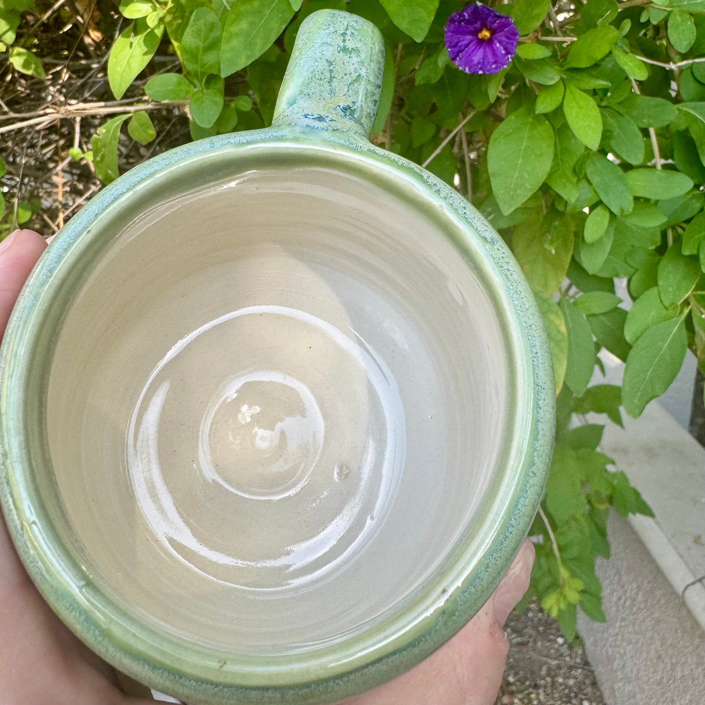 Green Tea & Clear Glaze Mug — 8 oz