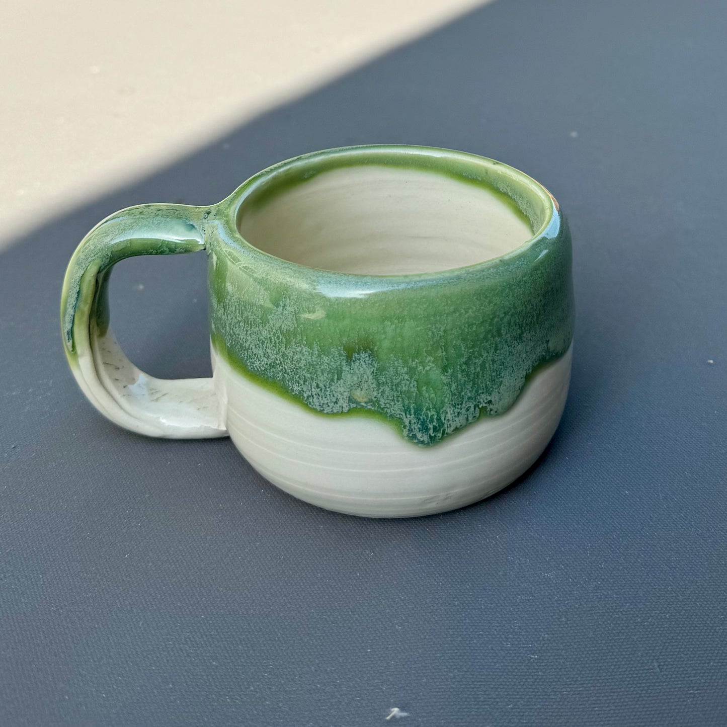 Green Tea & Clear Glaze Mug — 8 oz