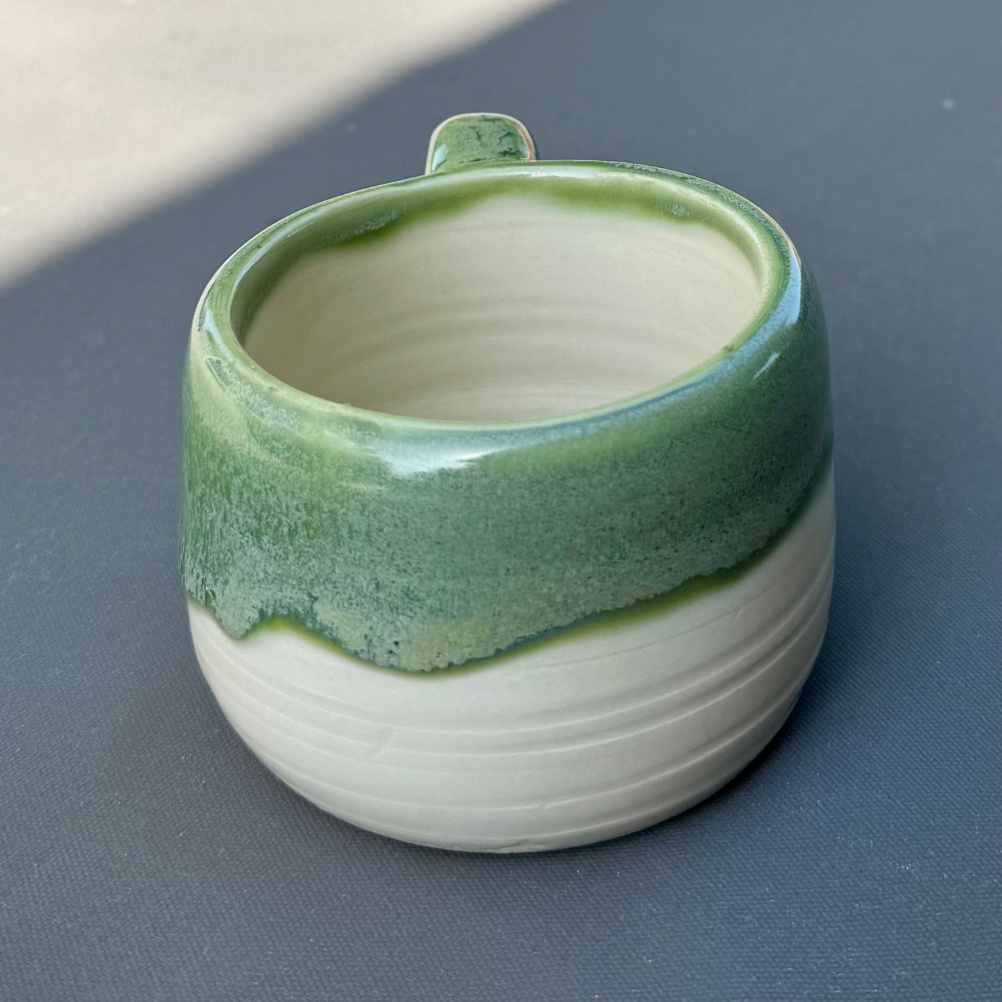 Green Tea & Clear Glaze Mug — 8 oz