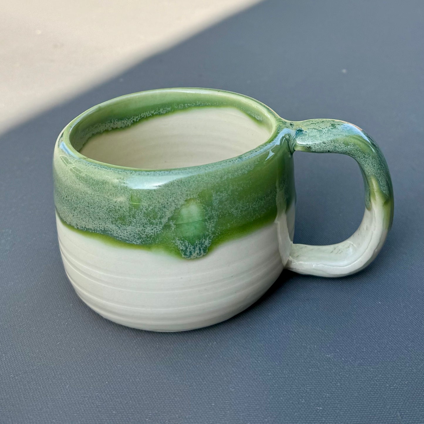 Green Tea & Clear Glaze Mug — 8 oz