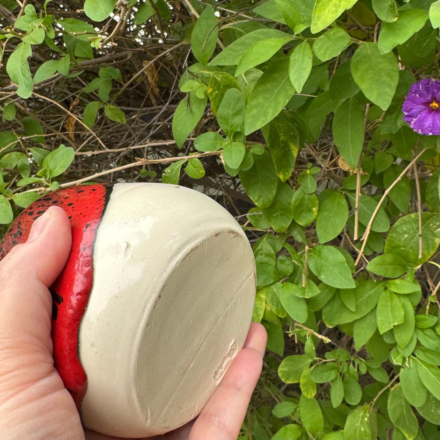 Dynasty Red & Black Tumbler | 10 oz Handmade Stoneware | Wheel-Thrown One of a Kind Pottery
