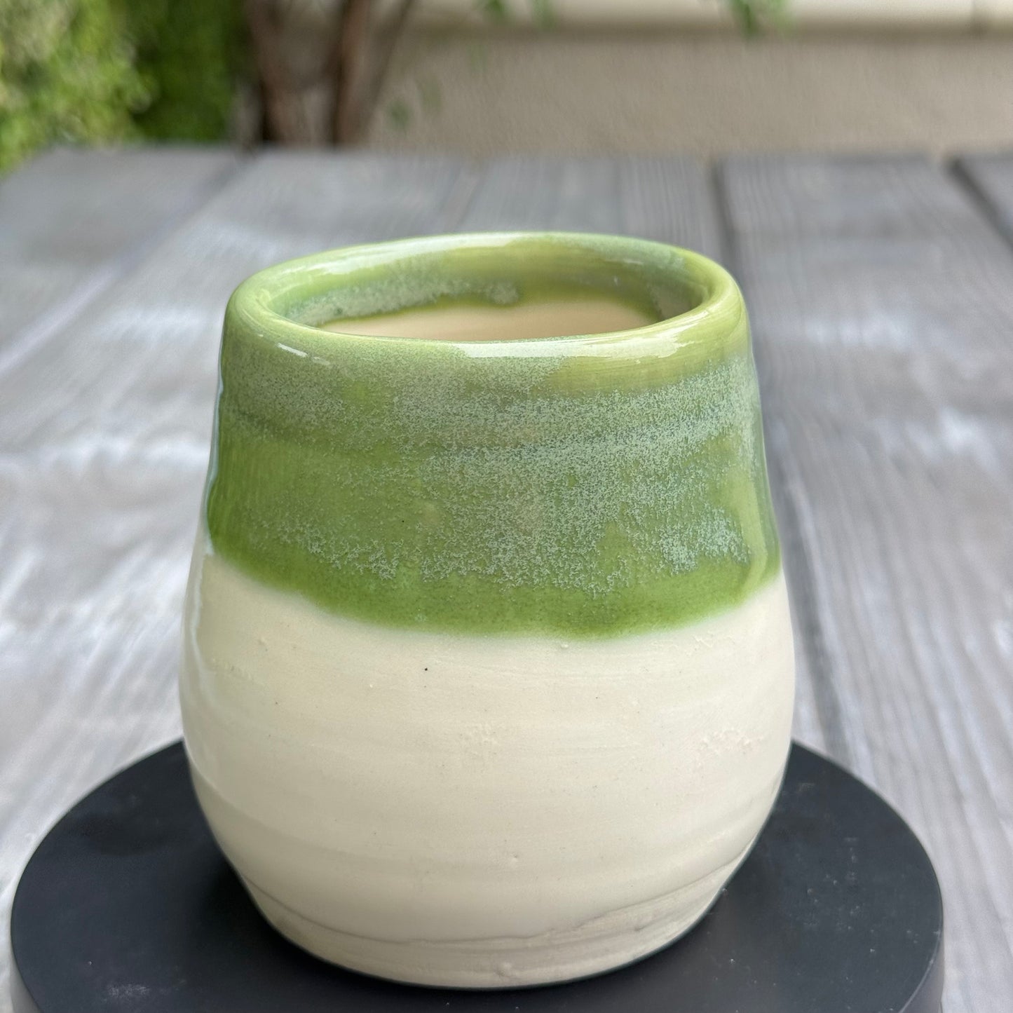 Green Tea Mist | Wheel-Thrown Ceramic Tumbler 10oz | Handmade Pottery by Stacia