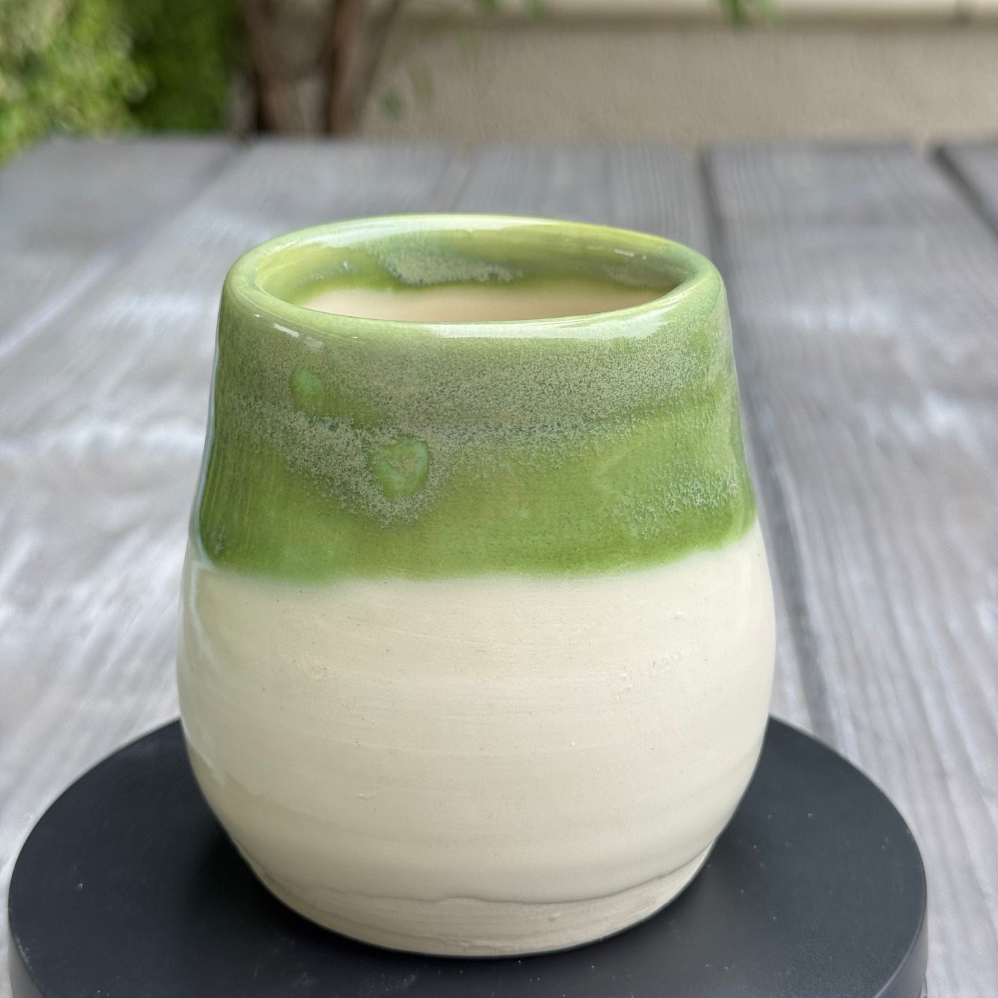 Green Tea Mist | Wheel-Thrown Ceramic Tumbler 10oz | Handmade Pottery by Stacia