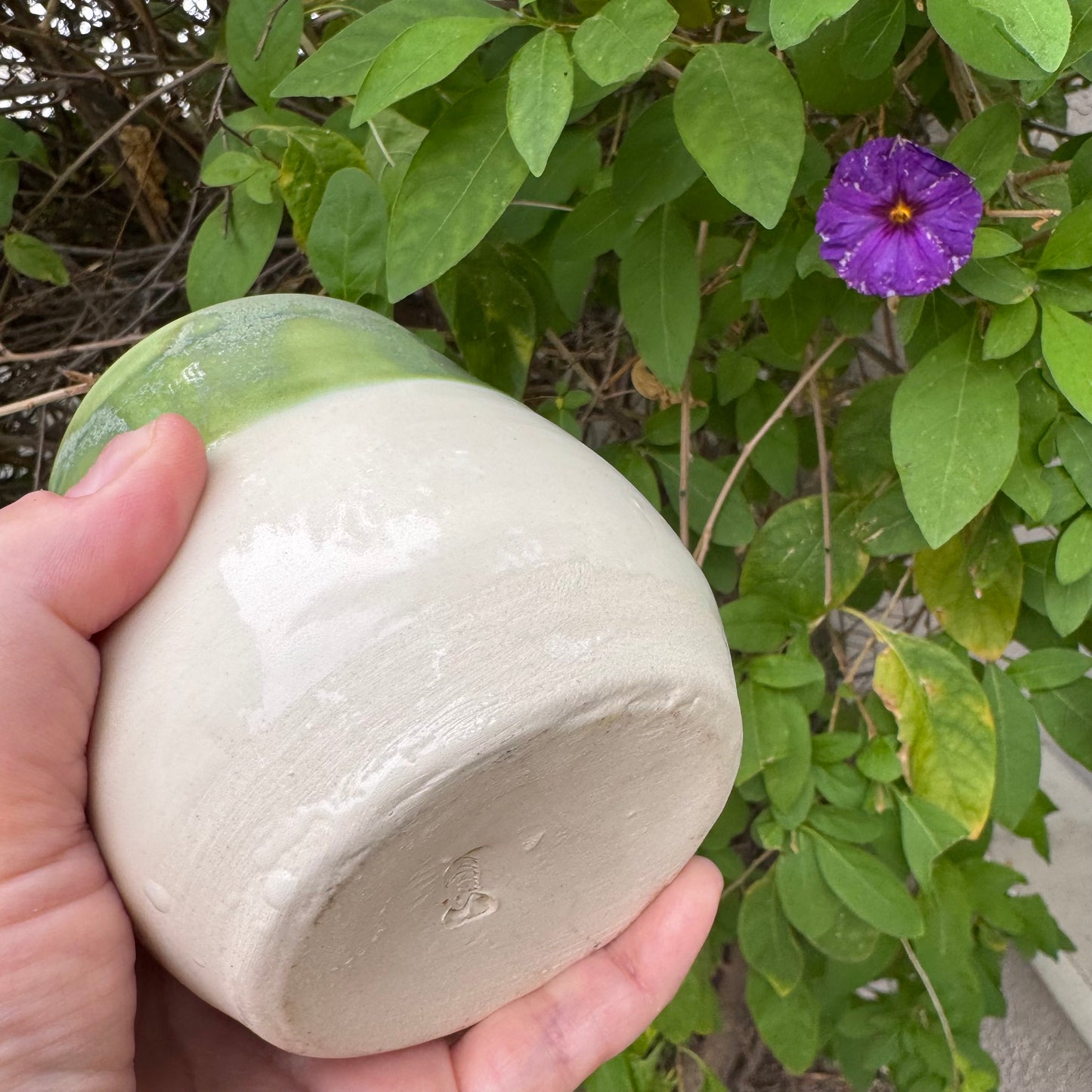 Green Tea Mist | Wheel-Thrown Ceramic Tumbler 10oz | Handmade Pottery by Stacia