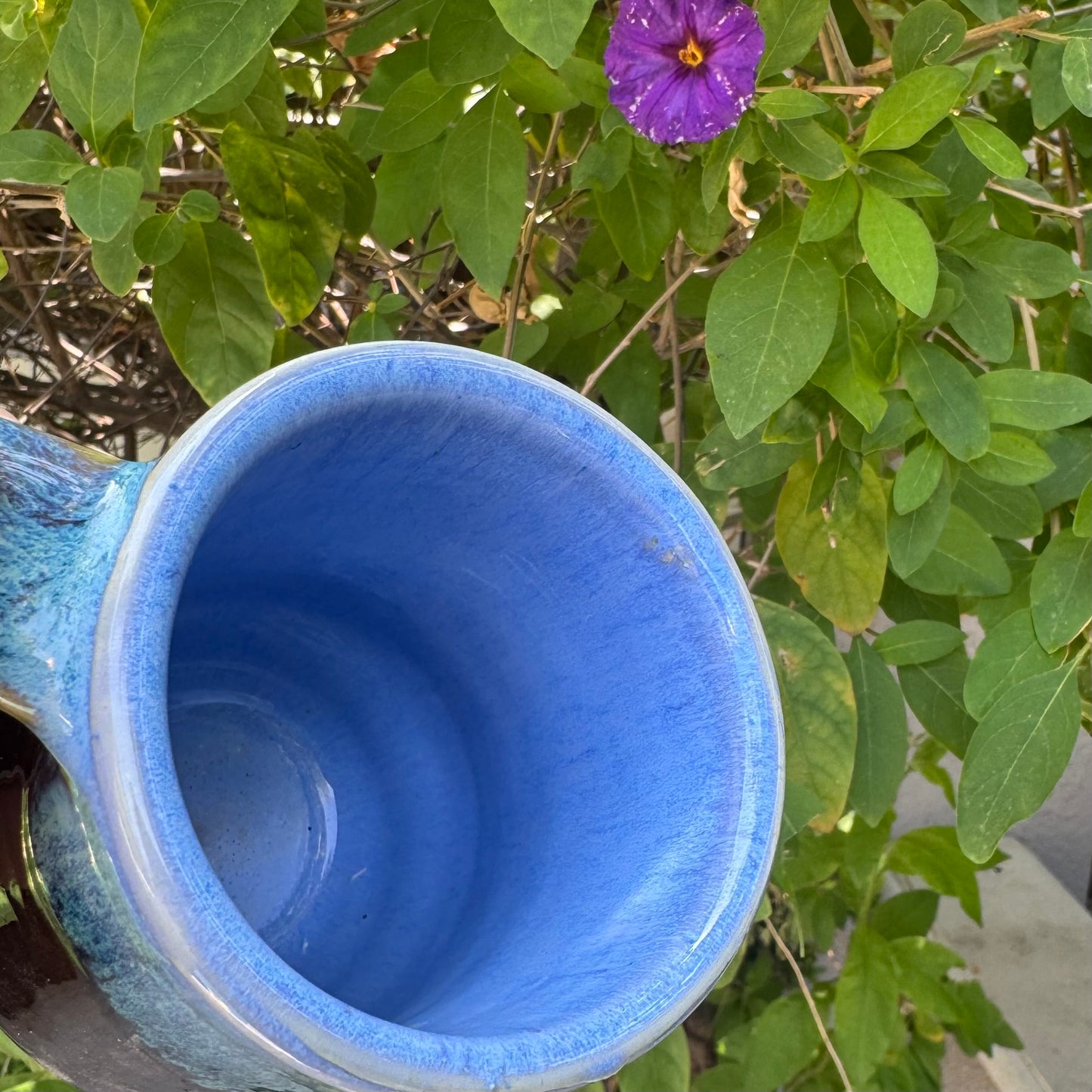 Castile Blue & Turkish Amber Mug No 2 | 12 oz Wheel Thrown Stoneware | Handmade Pottery Coffee Cup (Copy)