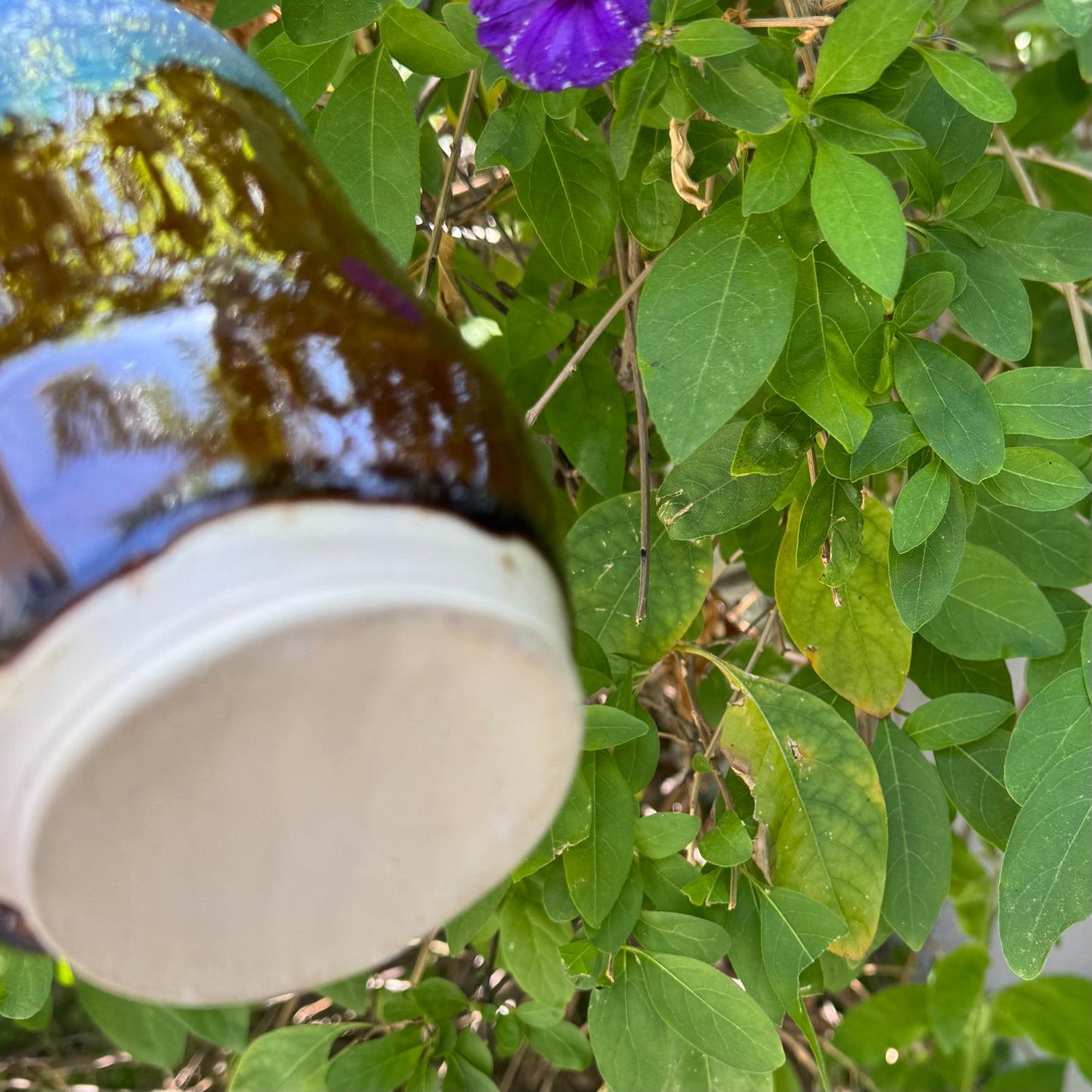 Castile Blue & Turkish Amber Mug No 2 | 12 oz Wheel Thrown Stoneware | Handmade Pottery Coffee Cup (Copy)