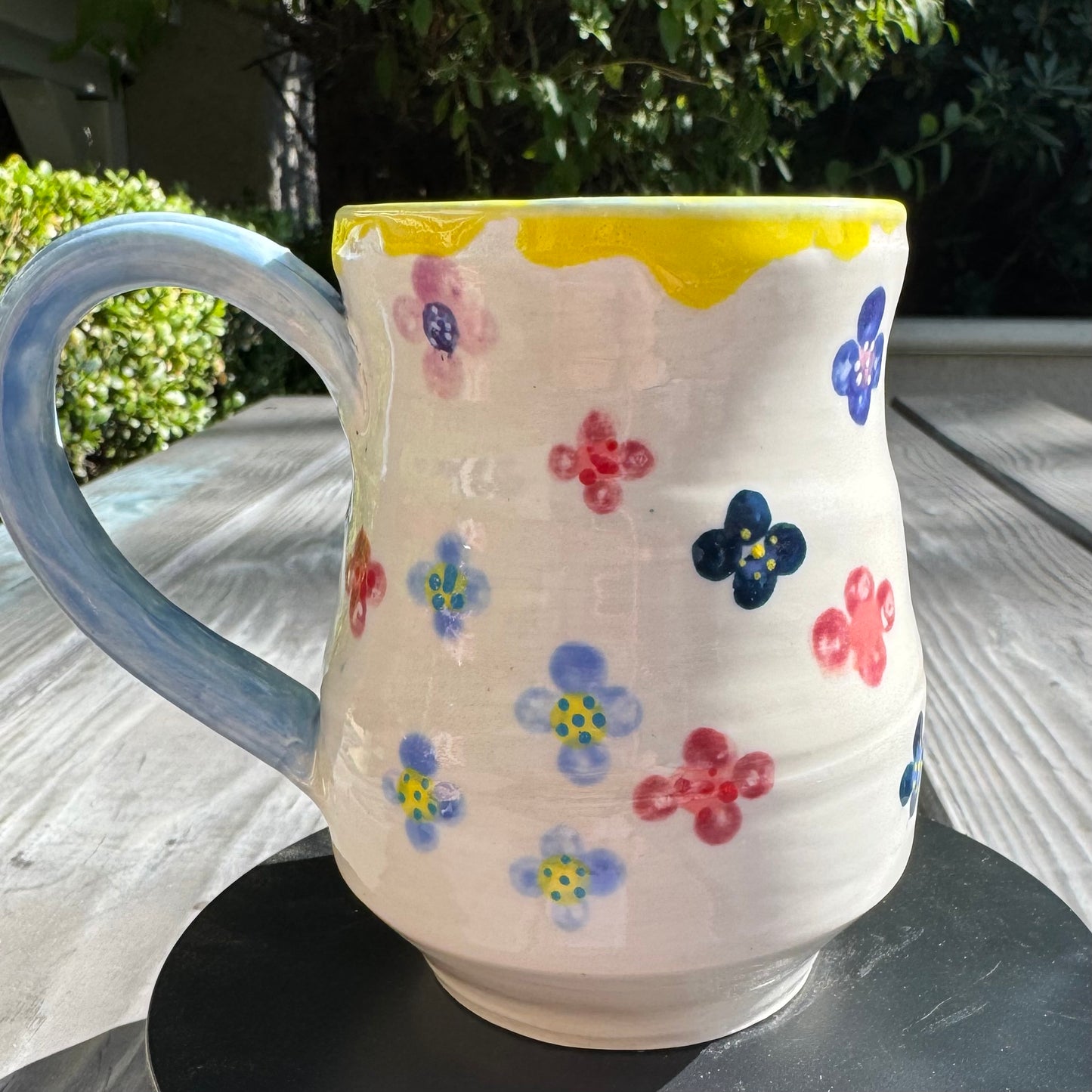Handmade Wildflower Stoneware Mug