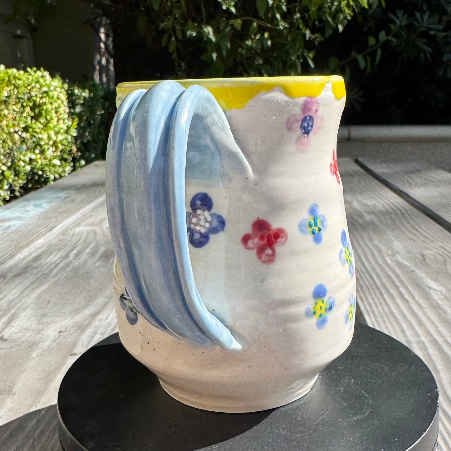 Handmade Wildflower Stoneware Mug