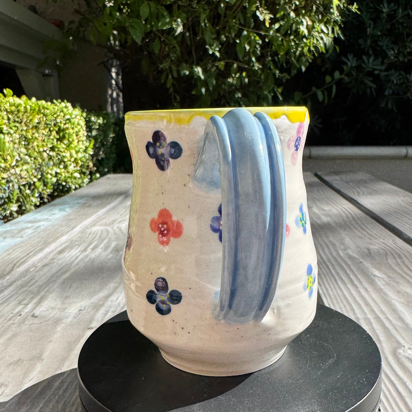 Handmade Wildflower Stoneware Mug