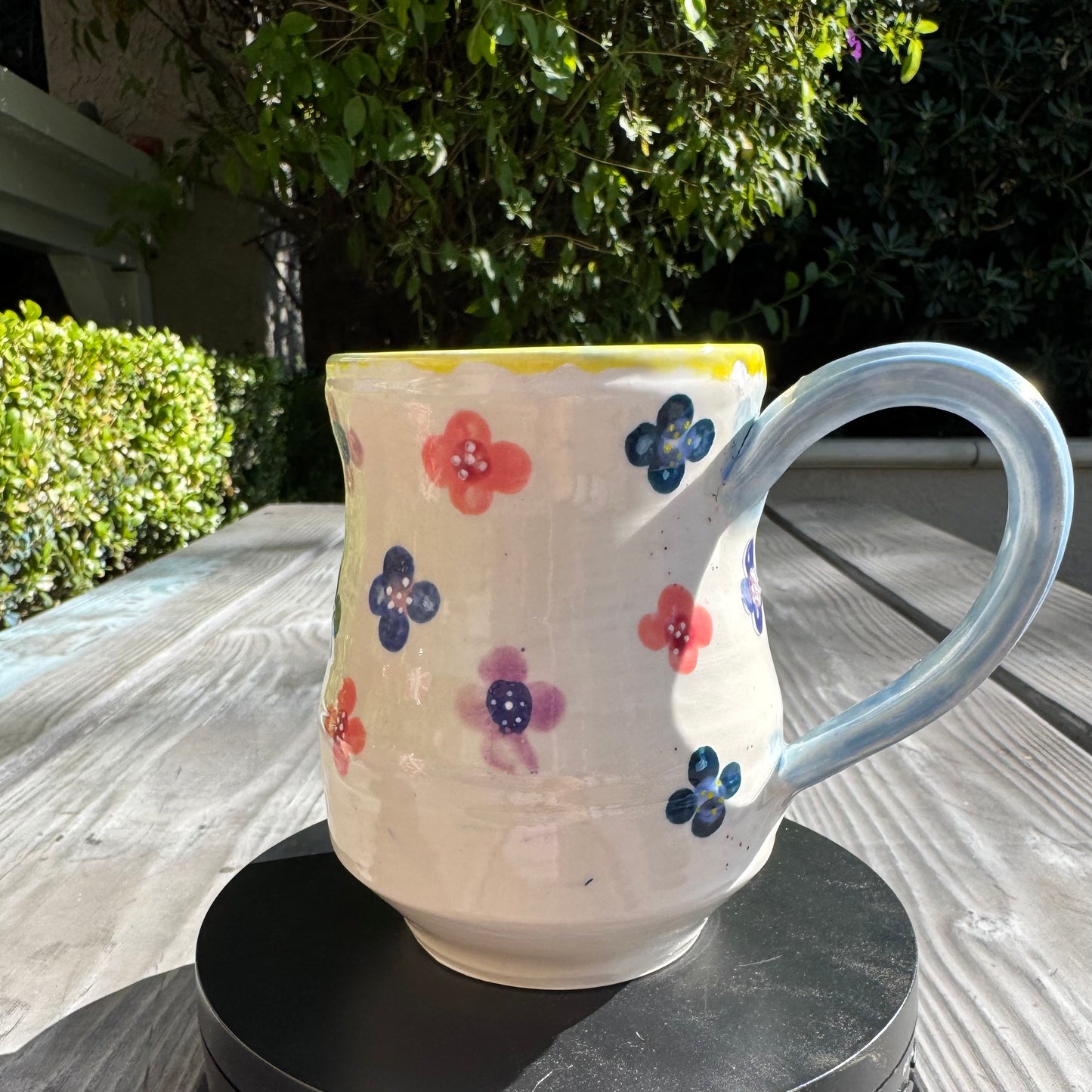 Handmade Wildflower Stoneware Mug