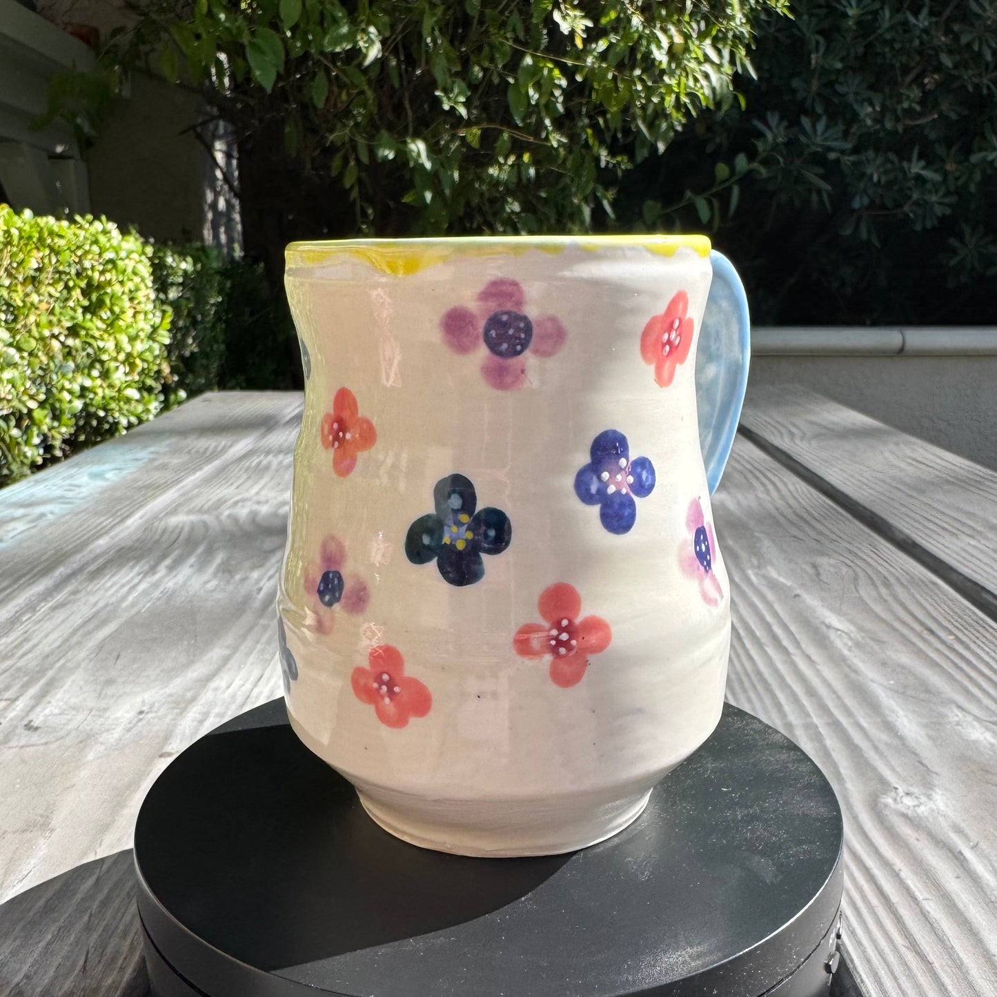 Handmade Wildflower Stoneware Mug