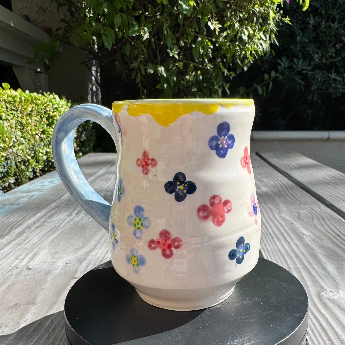 Handmade Wildflower Stoneware Mug