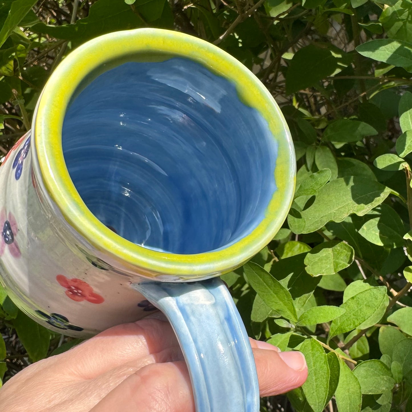 Handmade Wildflower Stoneware Mug