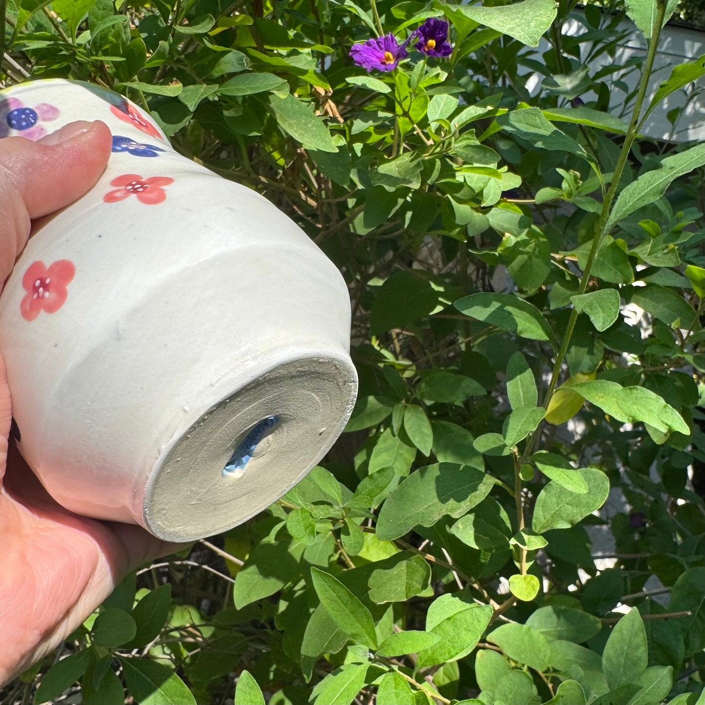 Handmade Wildflower Stoneware Mug