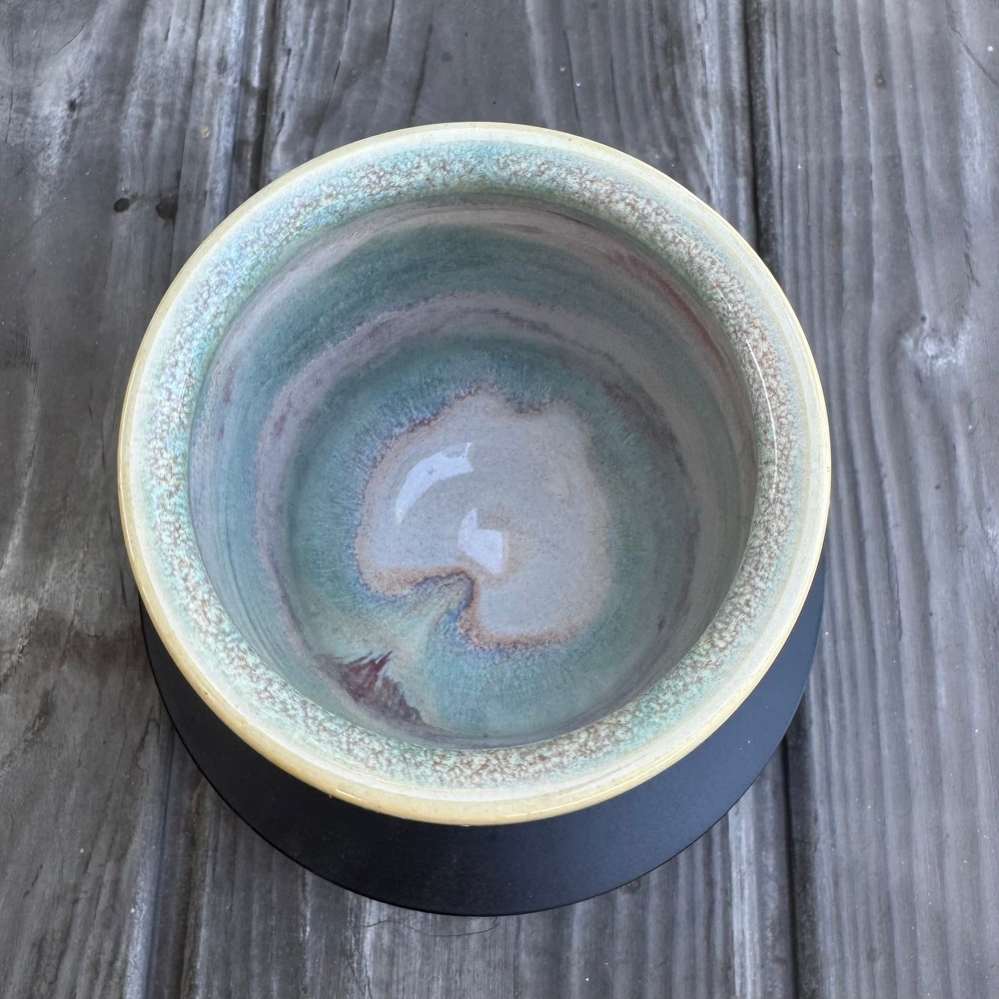 Handmade Pink & Aqua Ceramic Tumbler | 12 oz Stoneware Cup