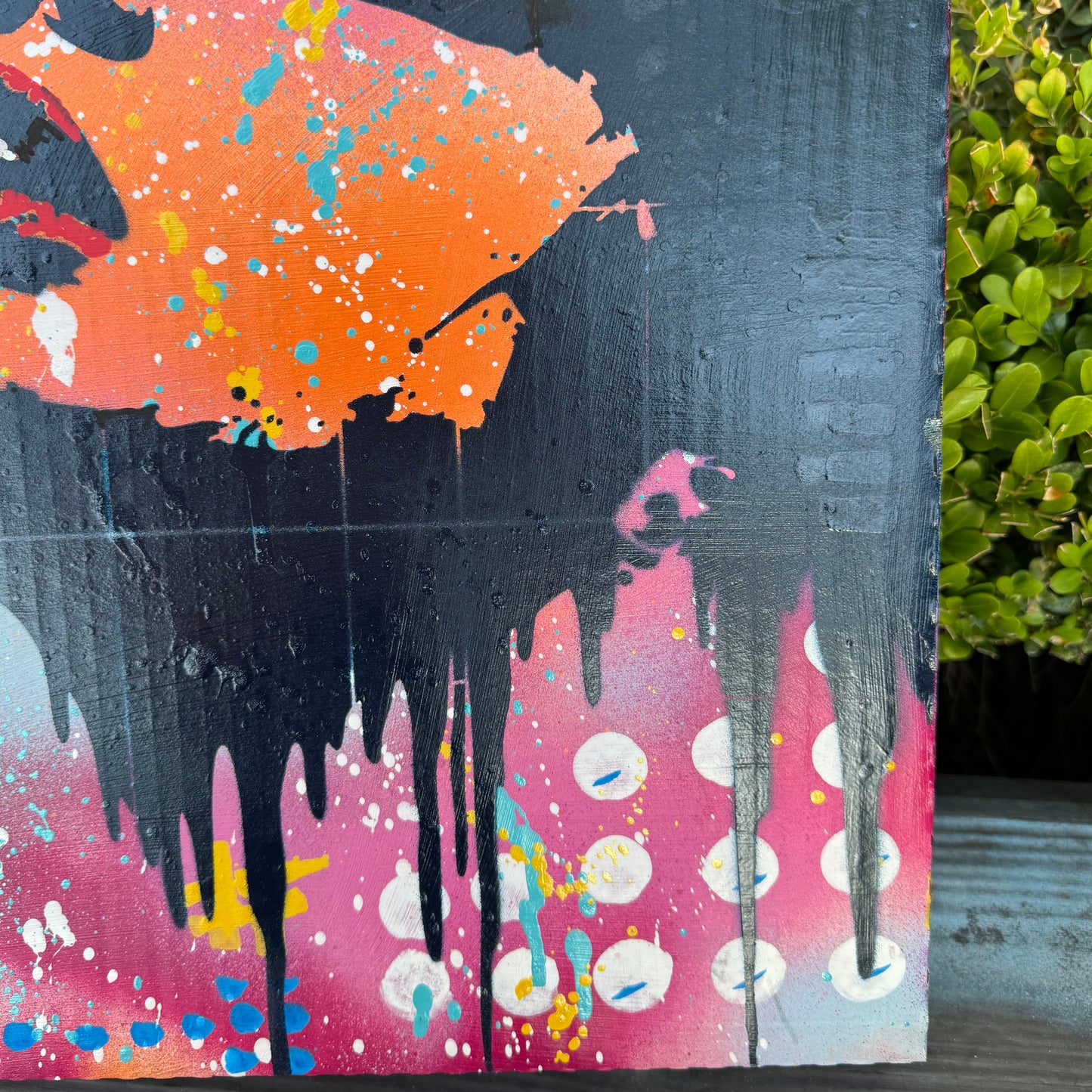 Upcycled Pizza Box Art | Vampire Pop Art Wall Decor | One-of-a-Kind Mixed Media ArtworK