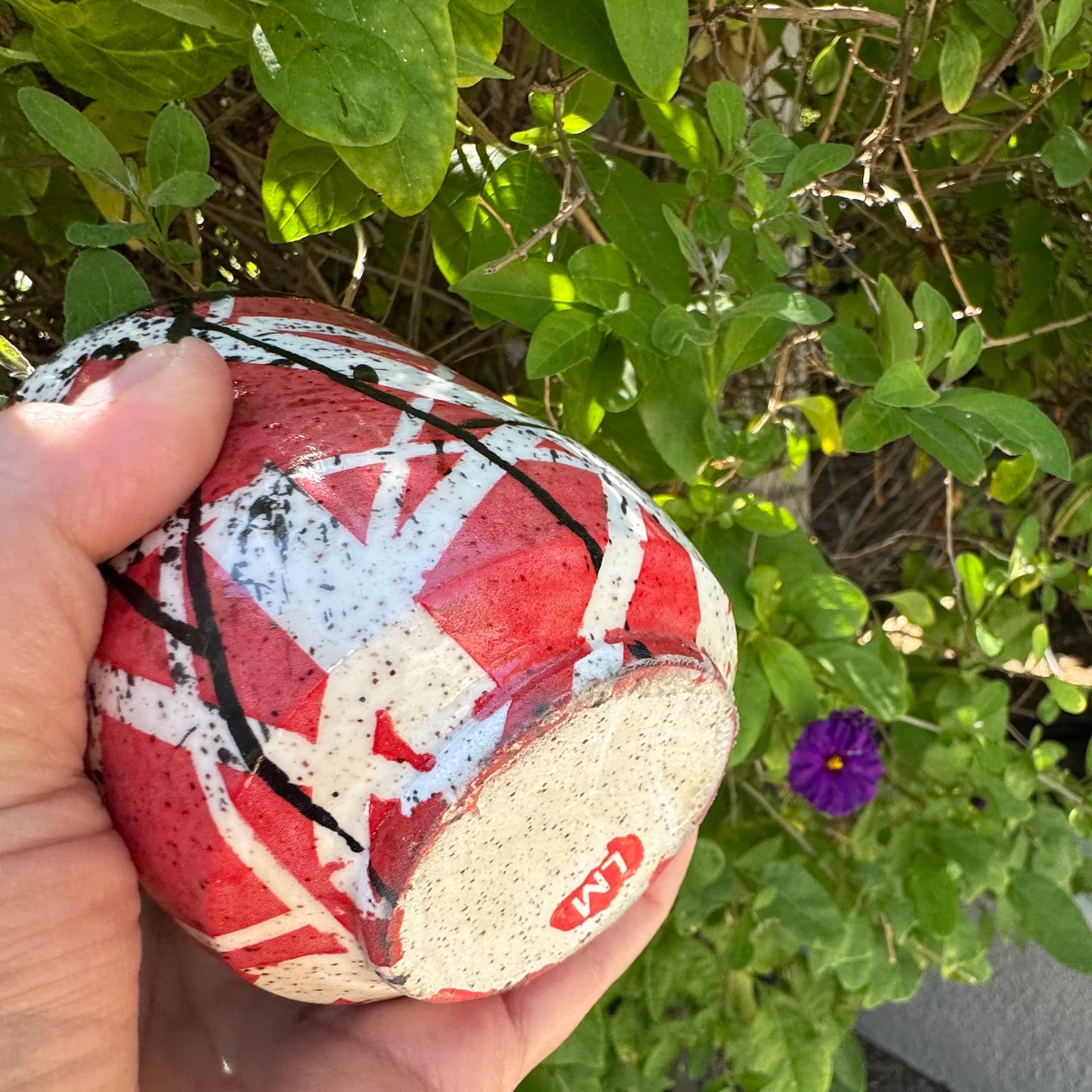 EVH Inspired Tumbler | Red White Black Striped Design