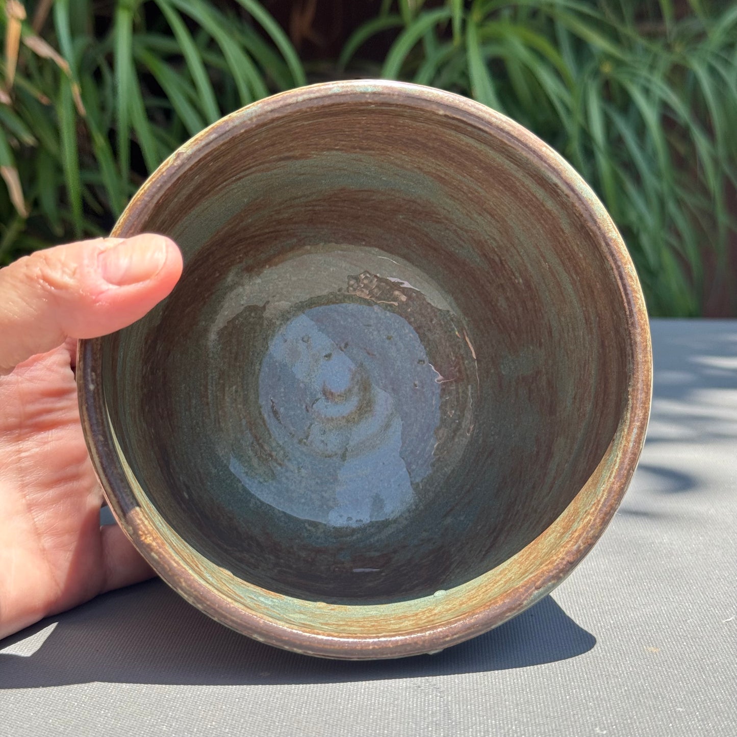 Handmade Matcha Green Stoneware Bowl | 2.5 Cup Ceramic Bowl