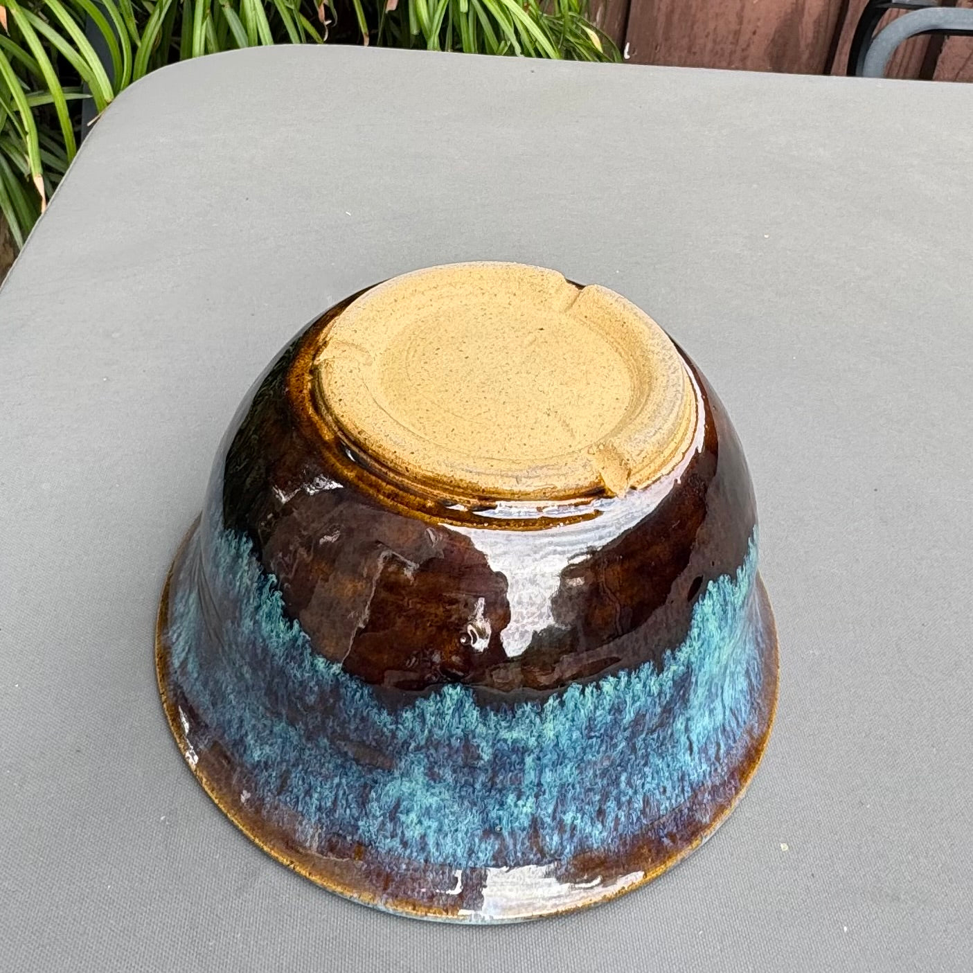 Handmade Ceramic Serving Bowl | Blue & Turquoise Stoneware | 5 Cup Bowl