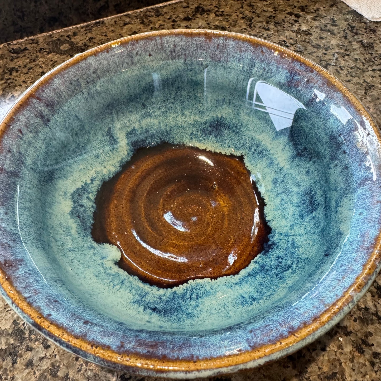 Handmade Ceramic Serving Bowl | Blue & Turquoise Stoneware | 5 Cup Bowl