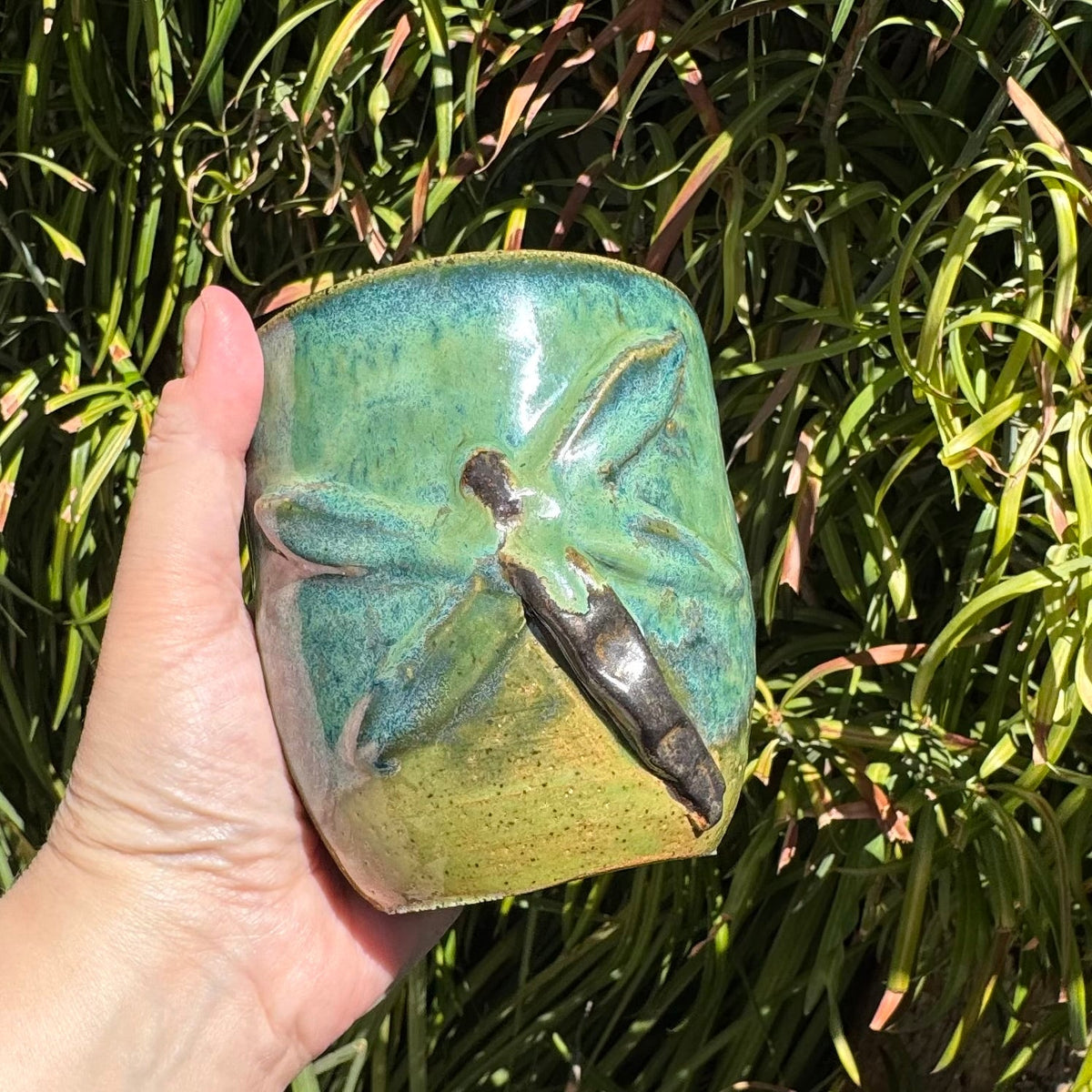 Dragonfly 16 Oz Stoneware Tumbler