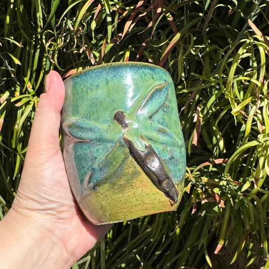 Dragonfly 16 Oz Stoneware Tumbler