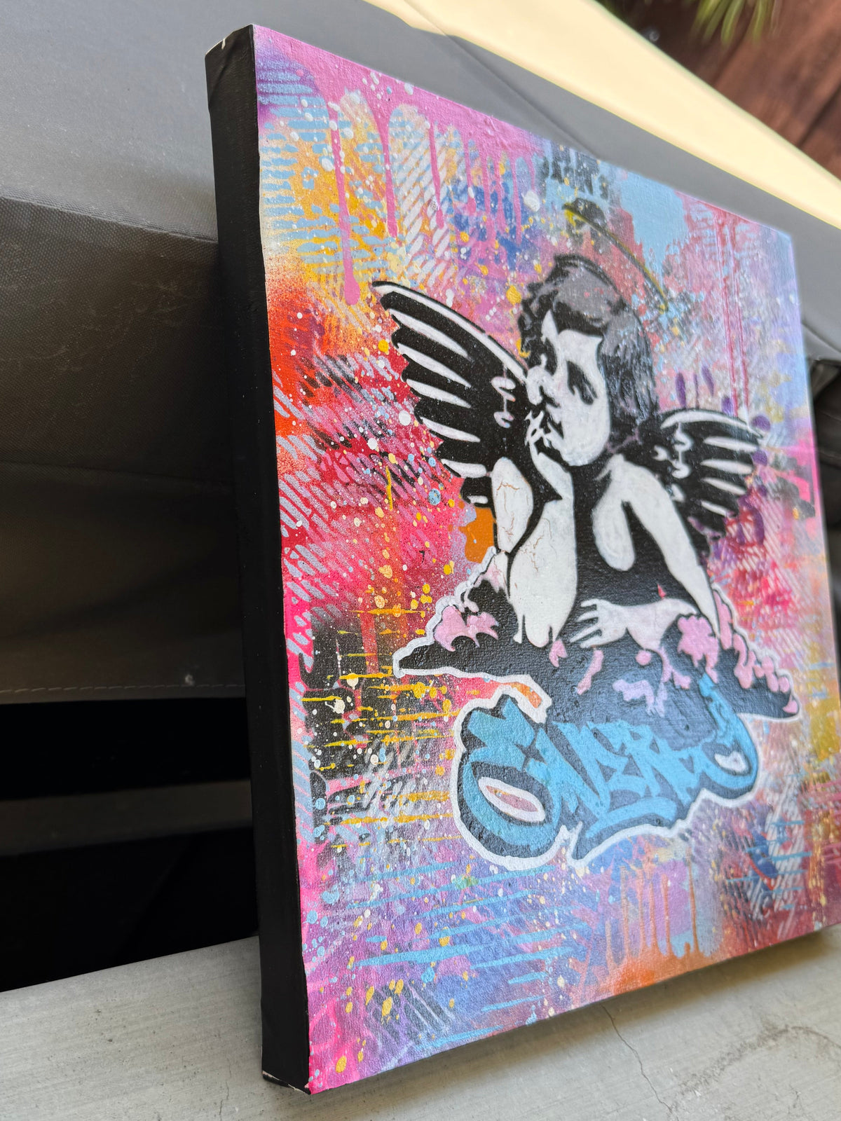 Little Rebel — Original Graffiti Mixed Media Painting by Legend