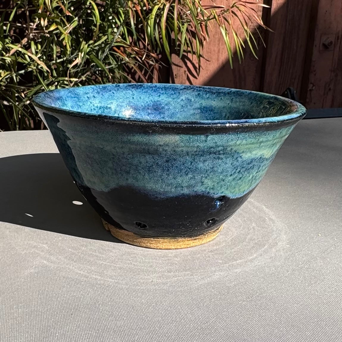 Handmade Ceramic Berry Bowl – Blue & Turquoise