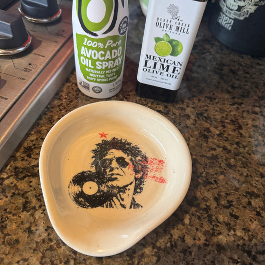 Keith Richards Ceramic Spoon Rest / Ashtray – One-of-a-Kind Stoneware