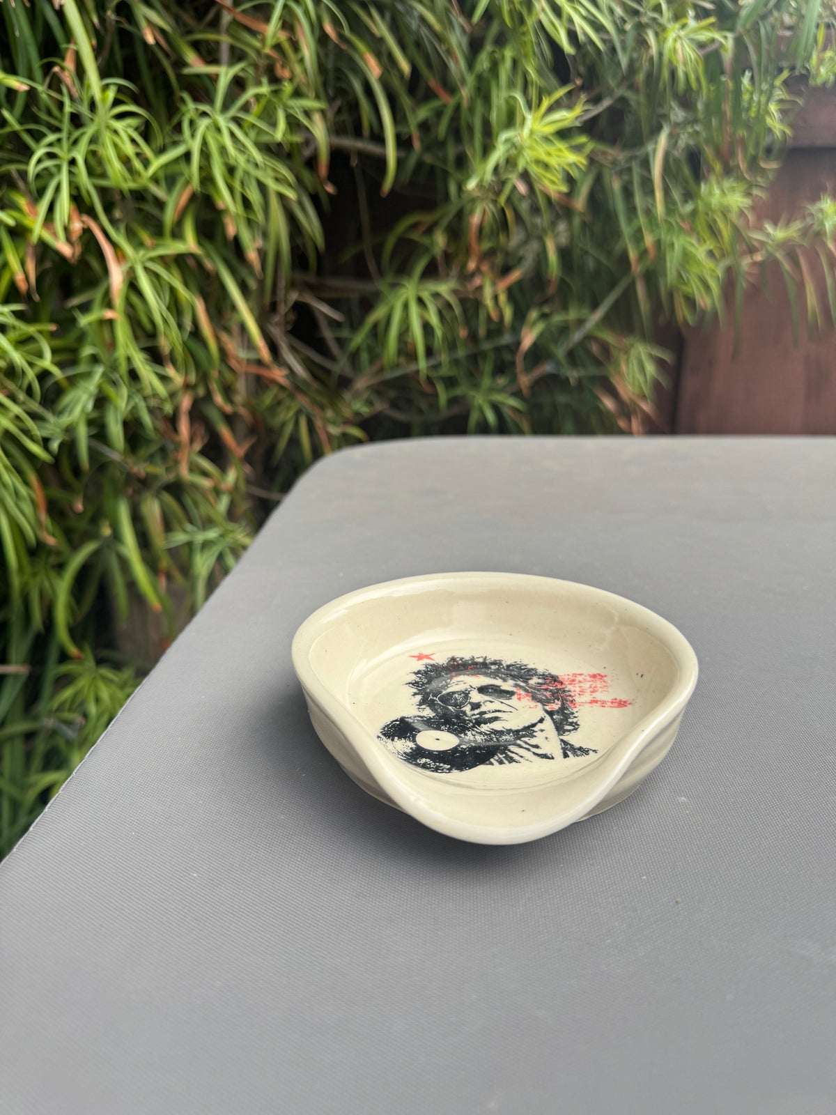 Keith Richards Ceramic Spoon Rest / Ashtray – One-of-a-Kind Stoneware