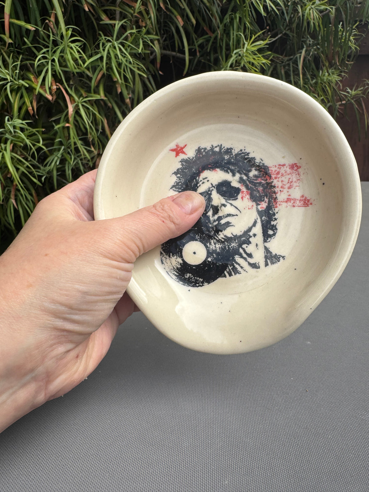 Keith Richards Ceramic Spoon Rest / Ashtray – One-of-a-Kind Stoneware