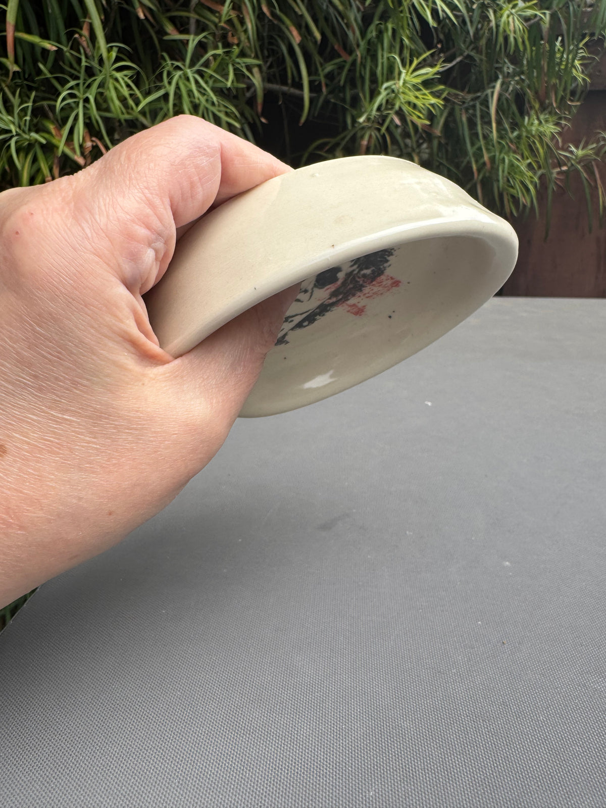 Keith Richards Ceramic Spoon Rest / Ashtray – One-of-a-Kind Stoneware