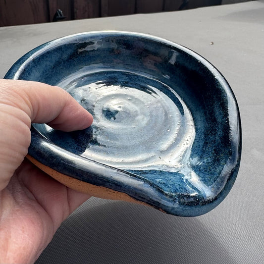 Handmade Speckled Stoneware Spoon Rest