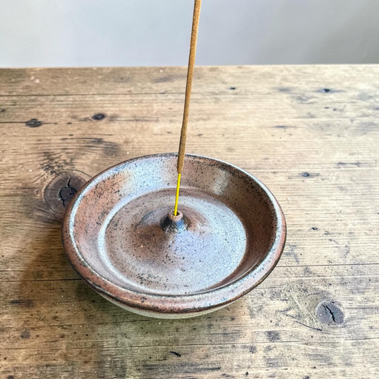 Handmade Ceramic Incense Holder – Speckled Stoneware