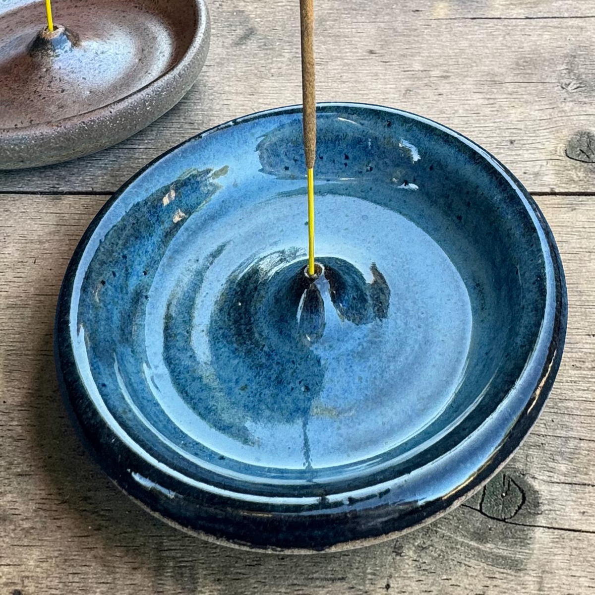 Handmade Ceramic Incense Holder – Speckled Stoneware