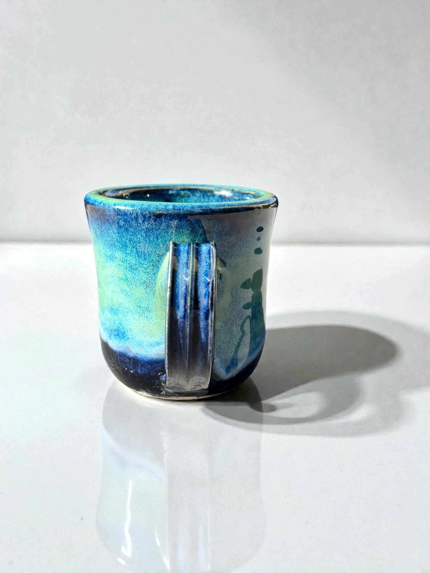 Ocean Glaze Mug | 12 oz Wheel Thrown Stoneware | Handmade Glossy Pottery Coffee Cup