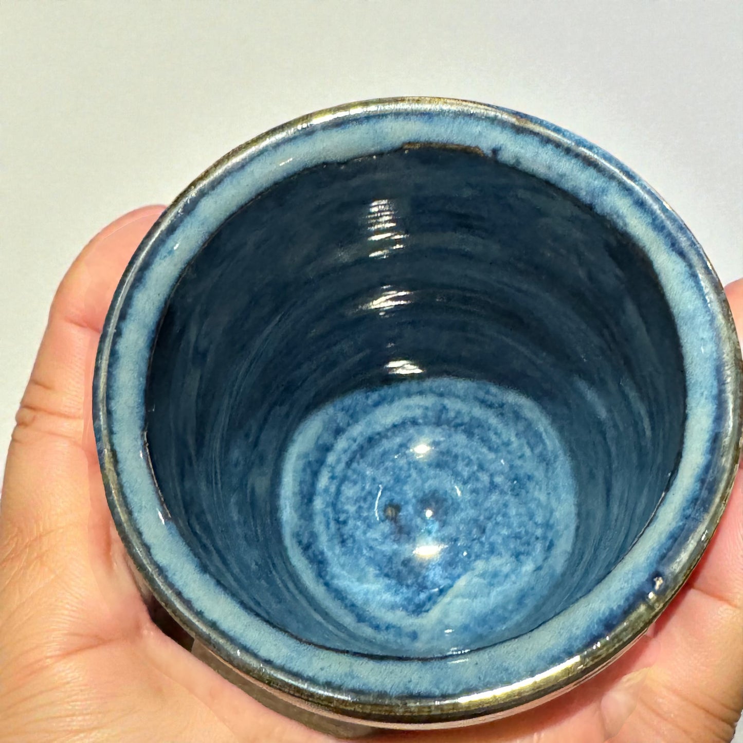 Blue Textured Tumbler No. 2 | Wheel-Thrown Stoneware | Handmade Coffee Tea or Whiskey Cup