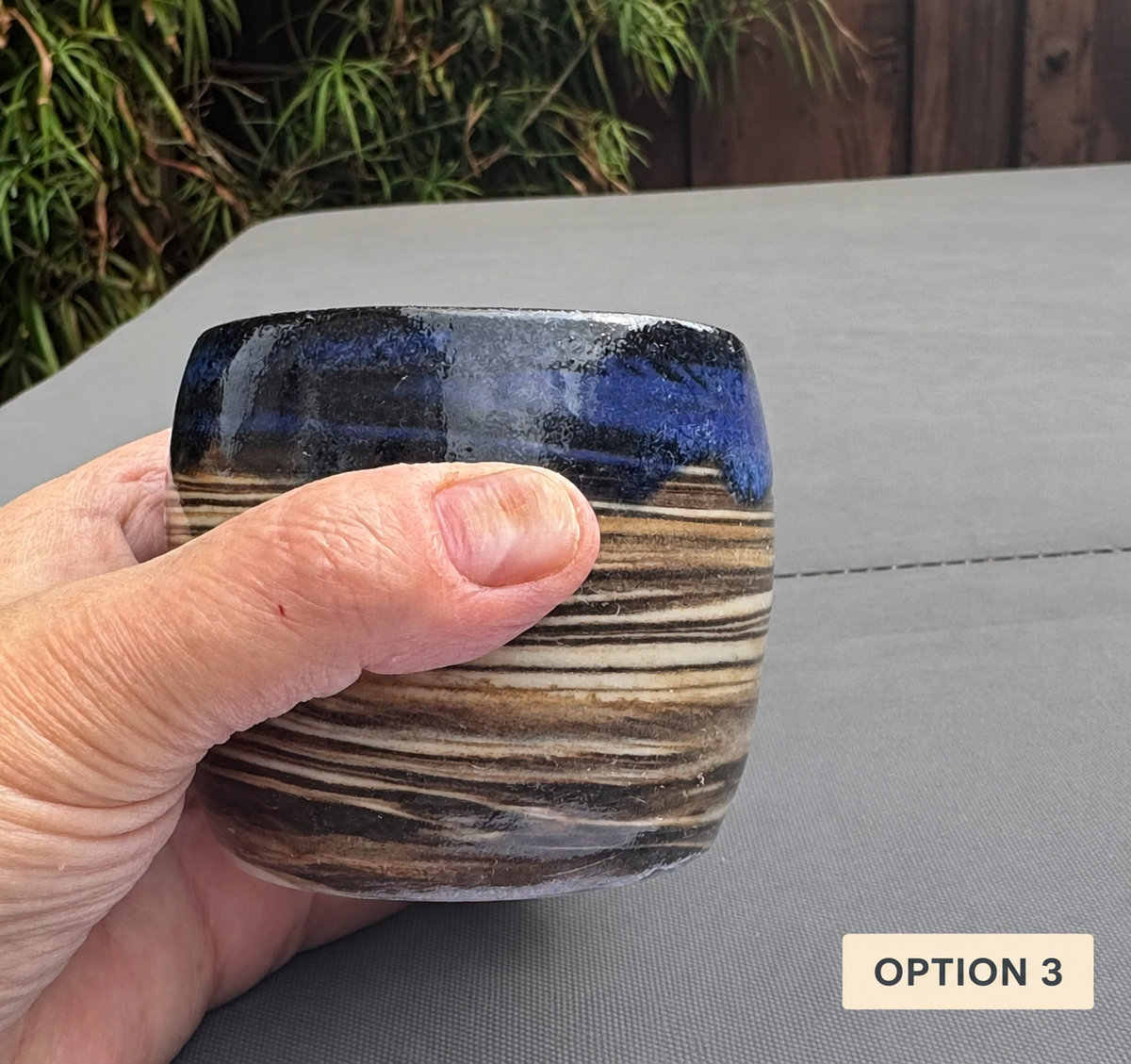 Swirled Clay 6 Oz Ceramic Tumbler