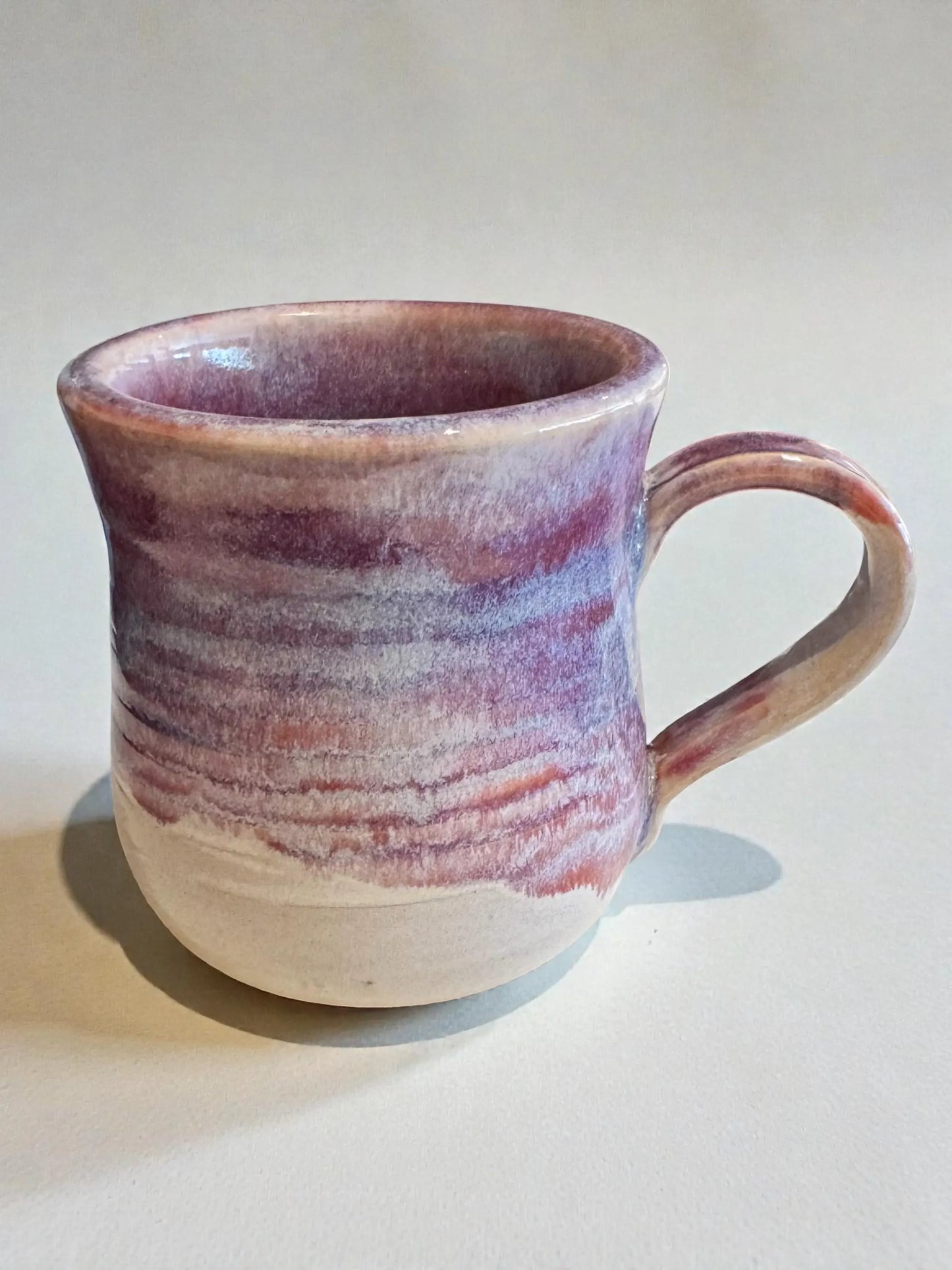 Plum & Mauve Mug No. 2 | 12 oz Wheel Thrown Stoneware | Handmade Pottery Coffee Cup