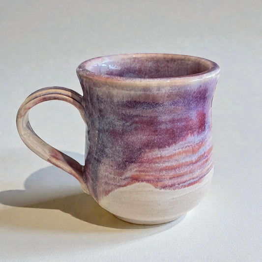 Plum & Mauve Mug No. 2 | 12 oz Wheel Thrown Stoneware | Handmade Pottery Coffee Cup