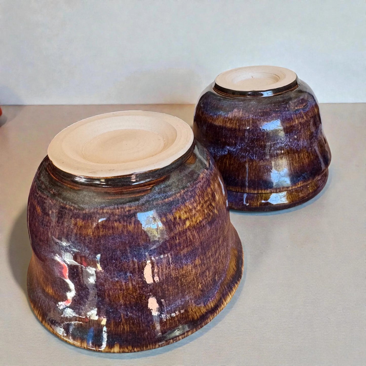 Copper Blue Bowl Set of 3 | Wheel Thrown Stoneware | Handmade Nesting Kitchen Pottery
