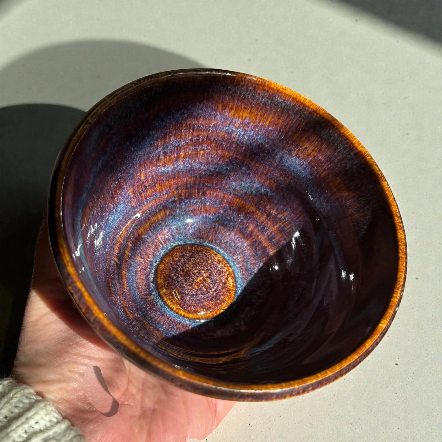 Copper Blue Bowl Set of 3 | Wheel Thrown Stoneware | Handmade Nesting Kitchen Pottery