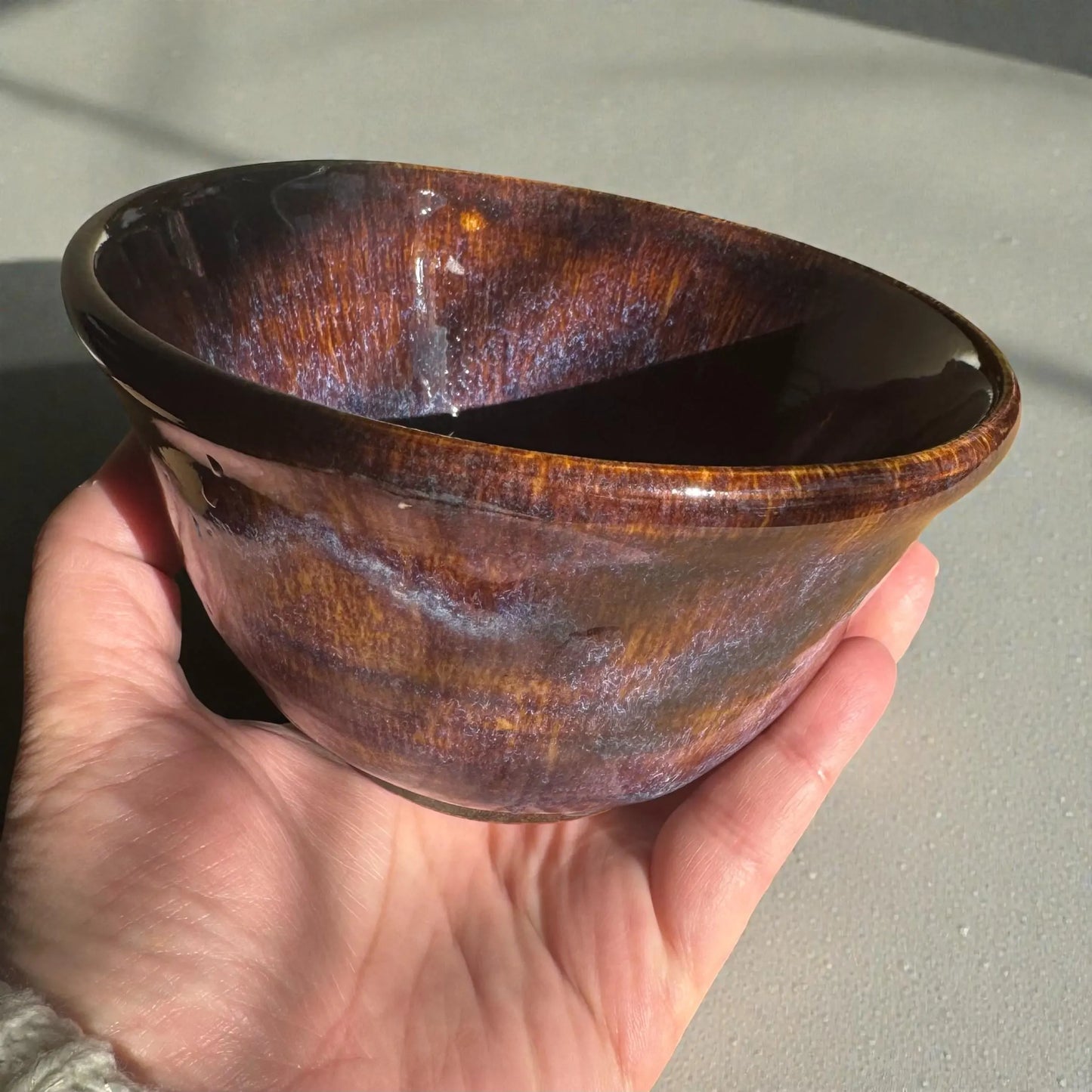 Copper Blue Bowl Set of 3 | Wheel Thrown Stoneware | Handmade Nesting Kitchen Pottery