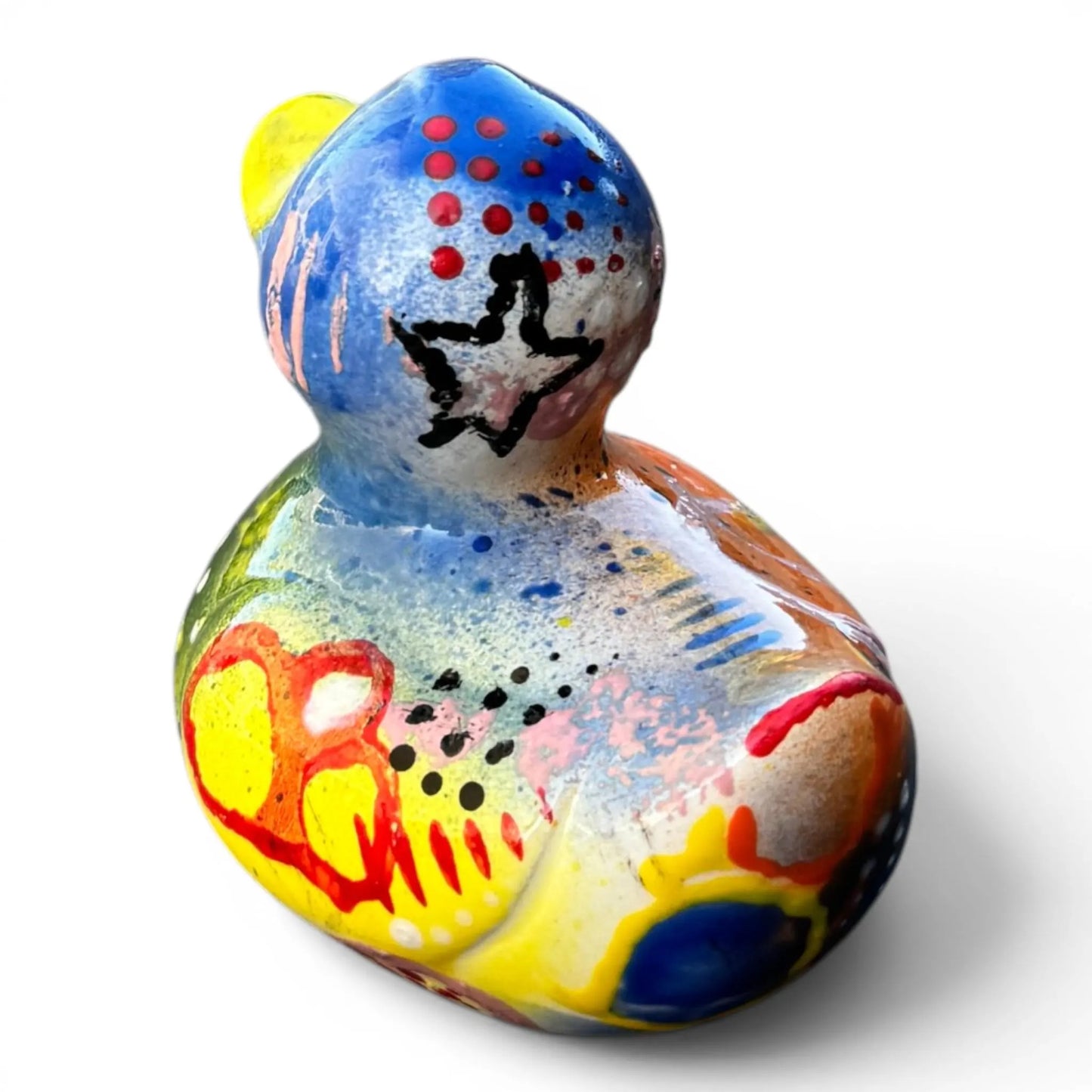 BAM! | Hand-Painted Pop Art Ceramic Duck | Original Graffiti Art by Legend