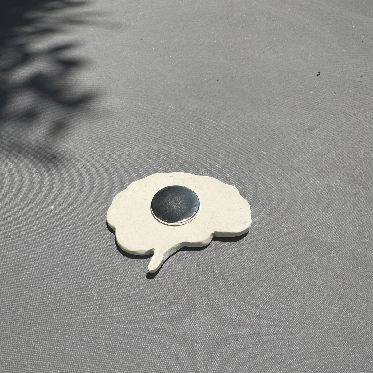 Handmade Ceramic Brain Magnet | Colorful Stoneware Refrigerator Magnet